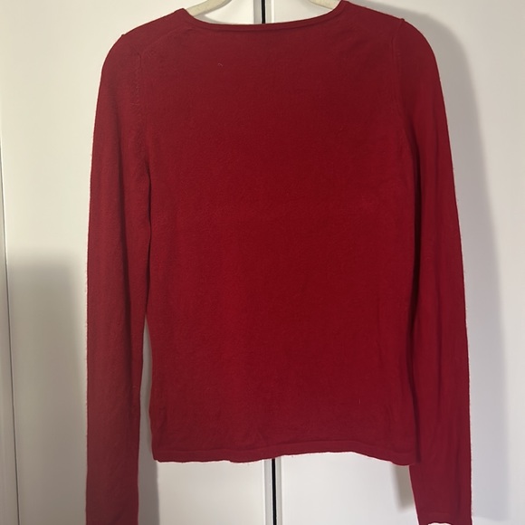 Ann Taylor 100% cashmere Christmas red - Picture 6 of 6